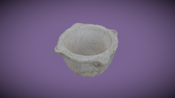 Kefalonian Stone Mortar 3D Model