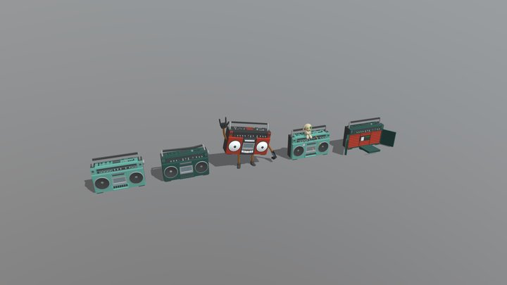 XYZ_HW_L08_Boombox 3D Model