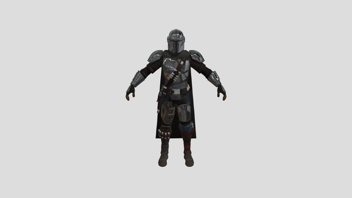Mandalorian Armored Fortnite Skin 3D Model