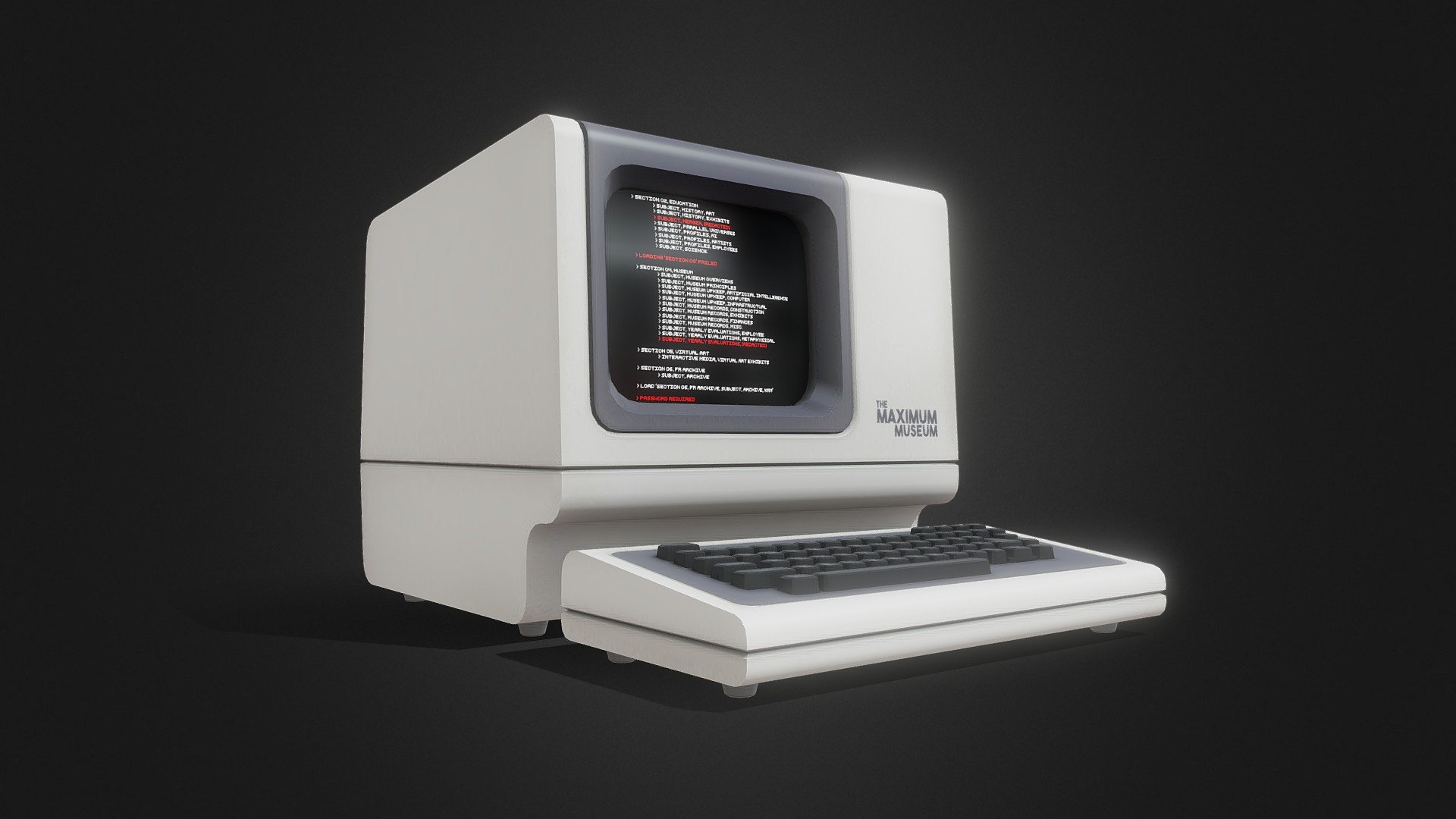 VT100-Inspired Terminal - 3D model by catmudd [8351e48] - Sketchfab