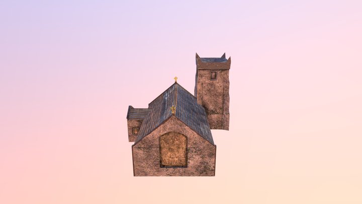 Welsh Village Church 3D Model