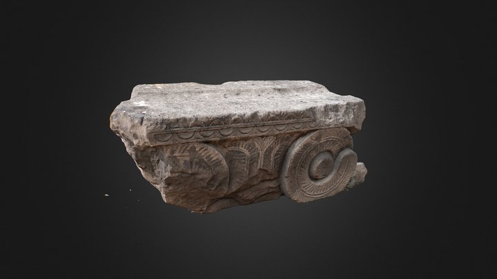 Capital of St. Gregory Cathedral in city Dvin 3D Model
