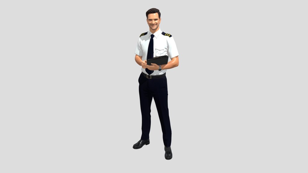 Airline pilot standing
