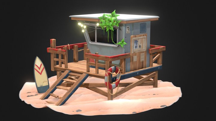 Beach house 3D Model