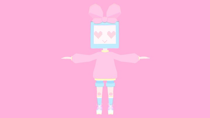 'Usagi' TV Head 3D Model