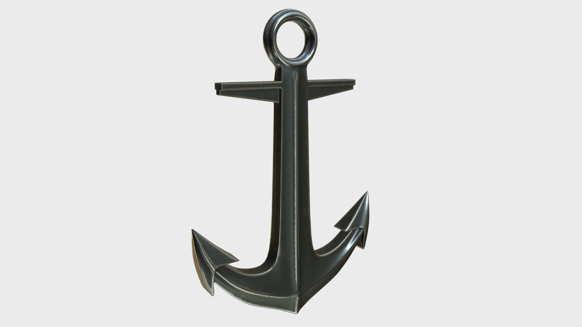 3D model Decorative Anchor - This is a 3D model of the Decorative Anchor. The 3D model is about a black metal cross.