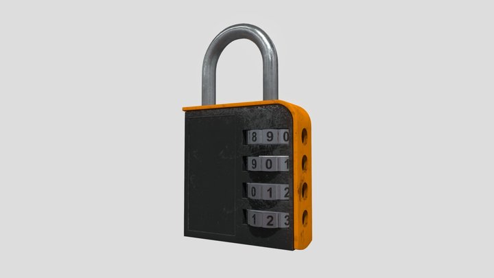 Combination lock 3D Model