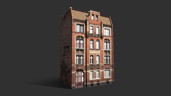 Apartment House Facade 192 3D Model