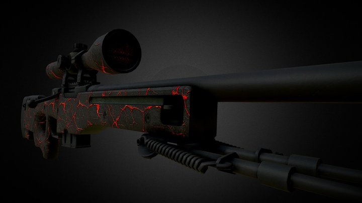 AWP fire smash CS:GO 3D Model