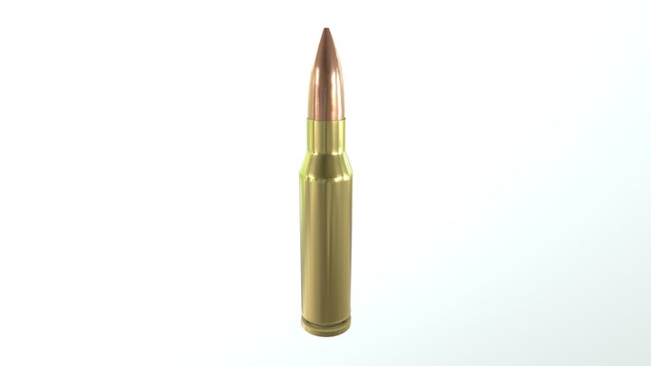 7.62x39mm Caliber 3D Model
