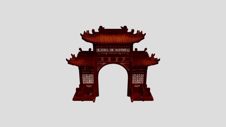 Chinese Gate 3D Model