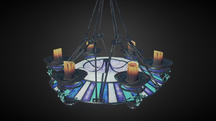 Chandelier Mermaids 3D Model