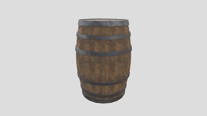 Wild West Whiskey Barrel 3D Model