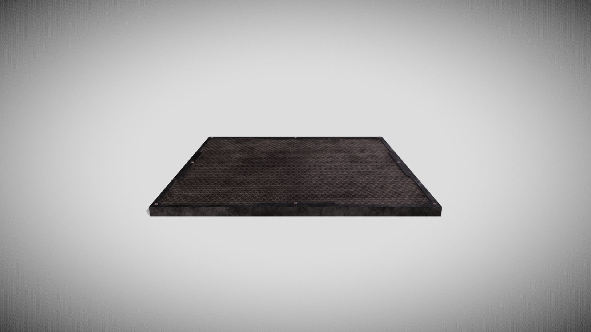 3D model Sci-Fi Floor Plating - This is a 3D model of the Sci-Fi Floor Plating. The 3D model is about a black rectangular object.