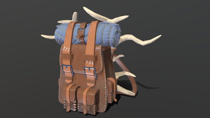 Antler-frame Backpack 3D Model