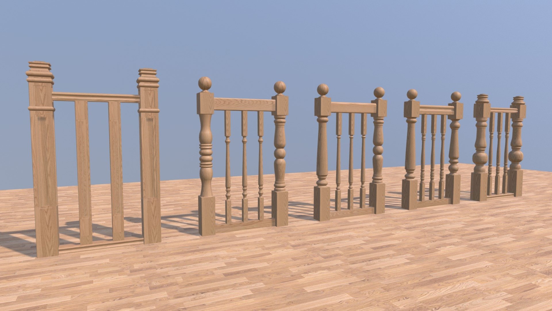 Railing-test_3D -2 - 3D model by CAD4Wood - Alari (@cad4wood) [8359305 ...