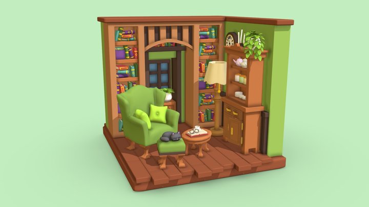 DAECrib_Library 3D Model