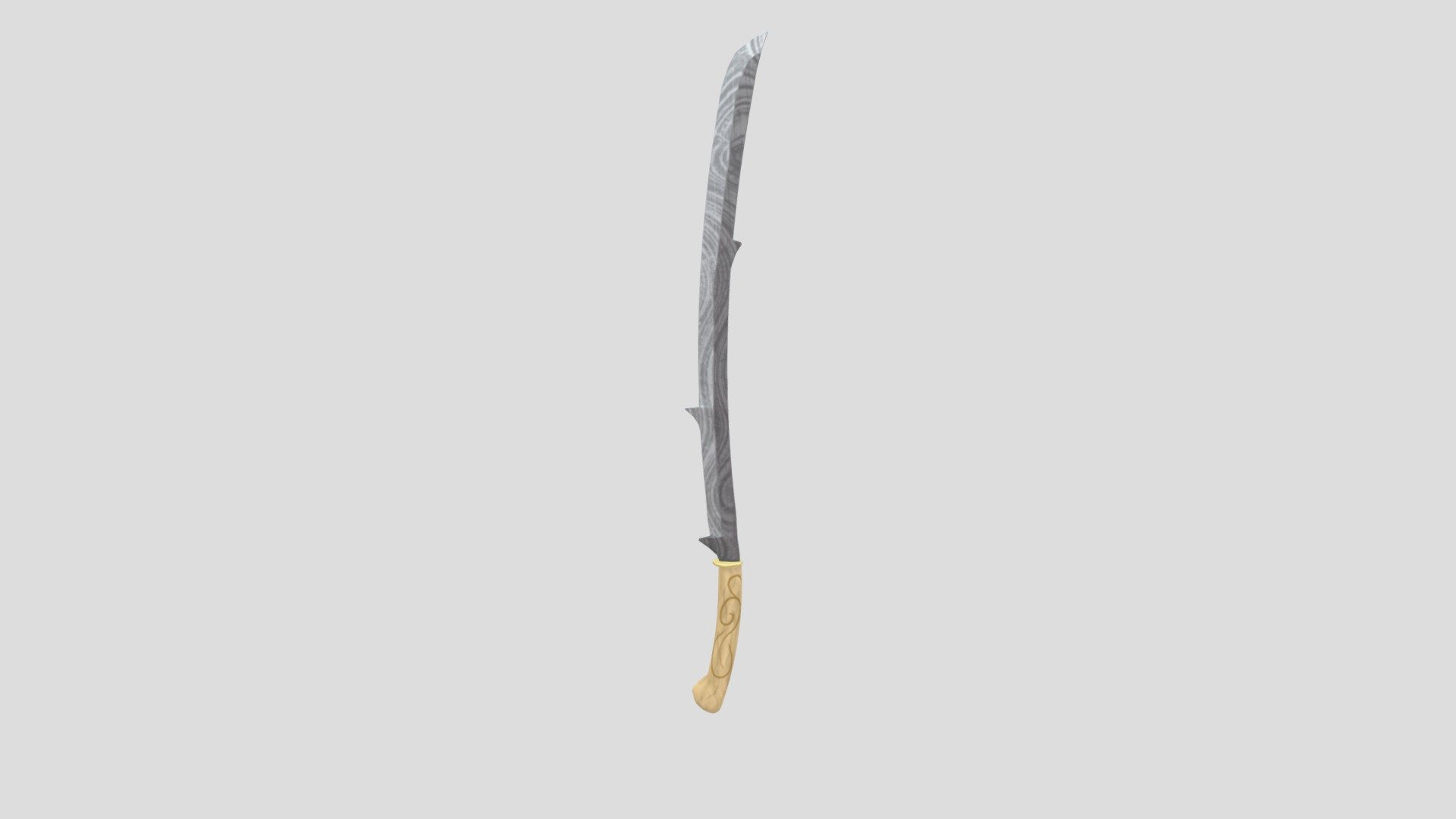 Damascus Thornblade - stylised fantasy sword