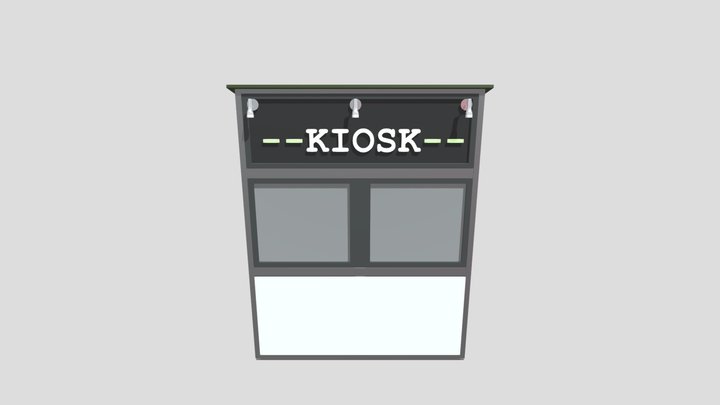 Ticket Kiosk 3D Model