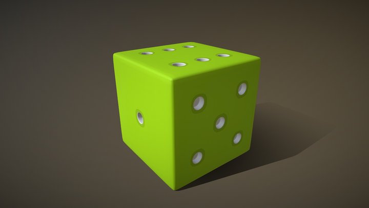 Ludo Dice 3D Model