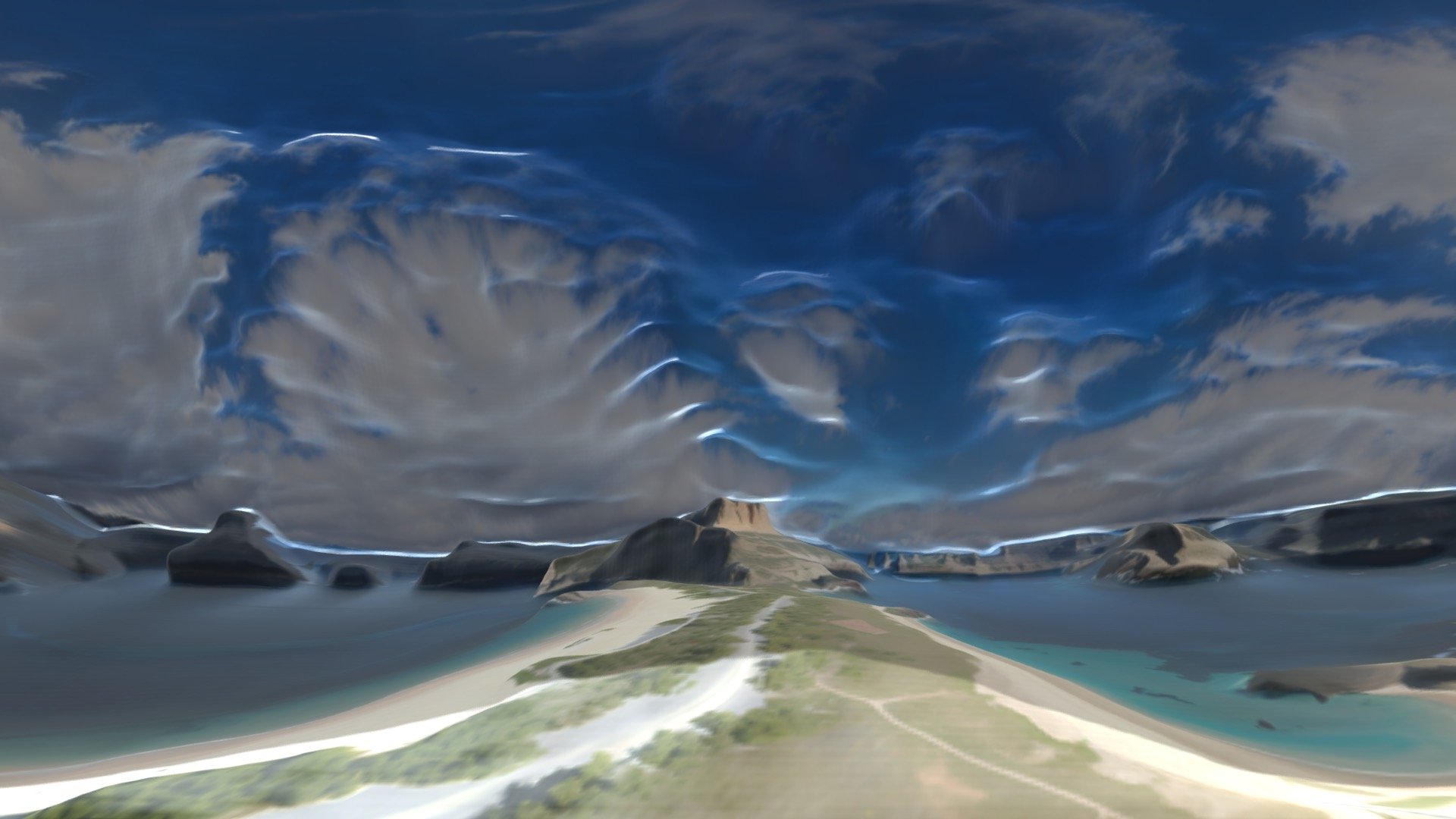 Ocean Landscape - Download Free 3D model by hasoevo [83614ee] - Sketchfab