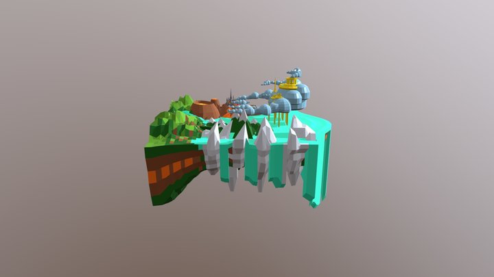 Sky Island 3D Model