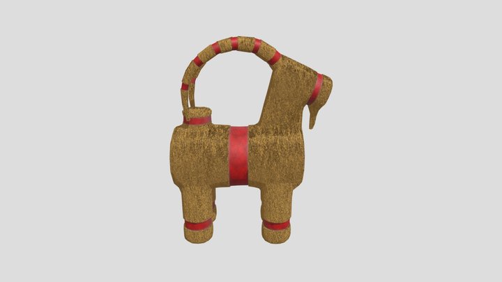 Gävlebocken (Gävle Goat) - Yule goat 3D Model