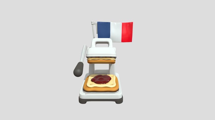 Tartineur automatique a biscotte 3D Model