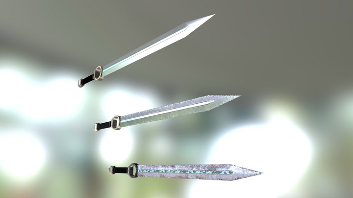 Swords 5 - Clean, Normal and Rust 3D Model