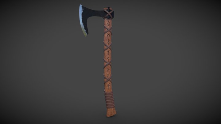 Viking Axe Hero Prop 3D Model