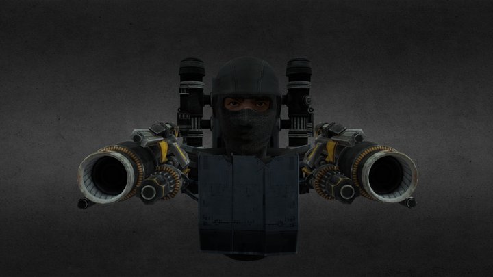 Jetpack Laser Balaclava Skibidi Toilet [AS #6] 3D Model