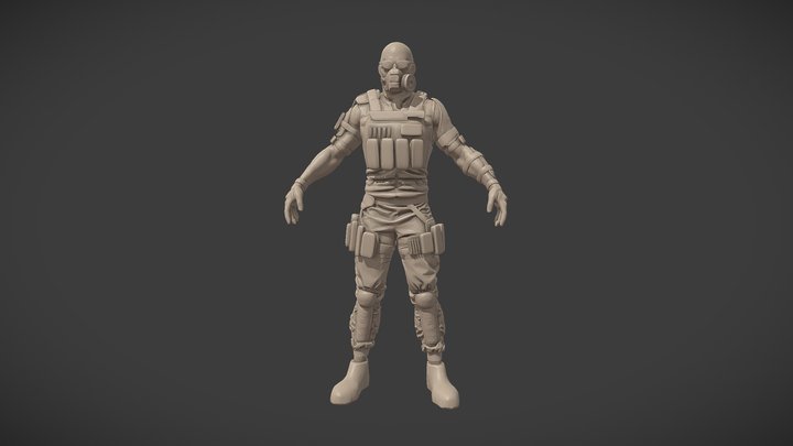 Riker_Bastion_Blockout 3D Model