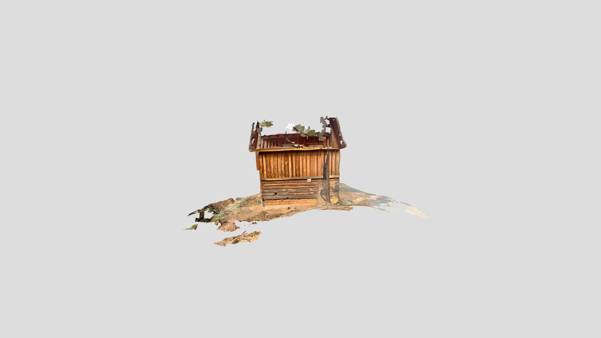Old wooden tool shed - LiDAR iPad scan