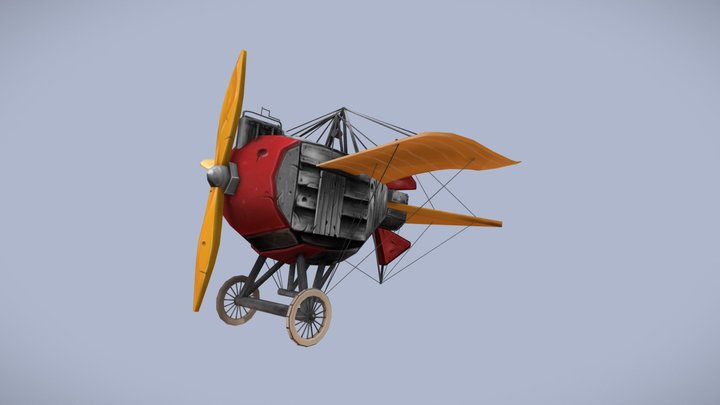 Stylized Plane Jeannin Stahltaube 3D Model