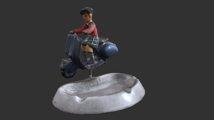 Vespa and Douglas Ashtray 3D Model