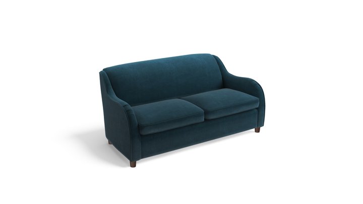 Helena Sofabed, Plush Teal Velvet