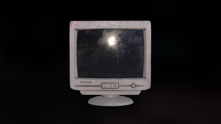 CRT Monitor - Low Poly & Game-Ready 3D Model