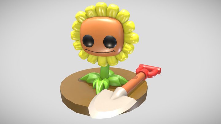 PvZ Sunflower Funko Pop 3D Model