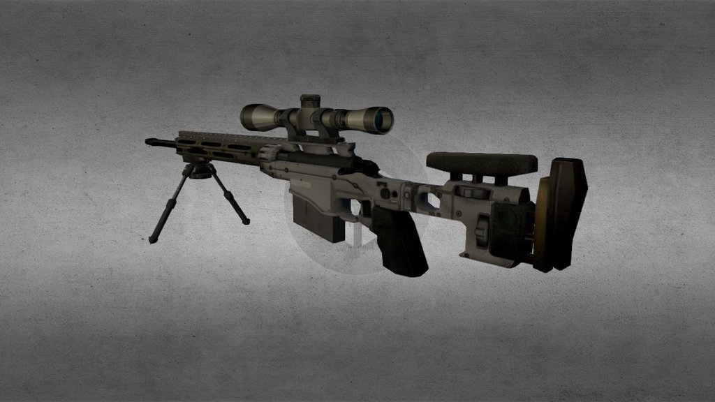 Sniper Rifle 2 - remington MSR - 3D model by valga-games [836e262 ...