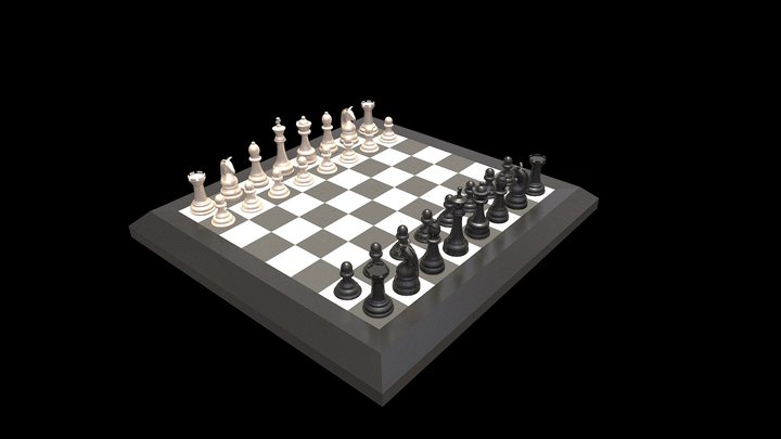 Chess Board 3D Model