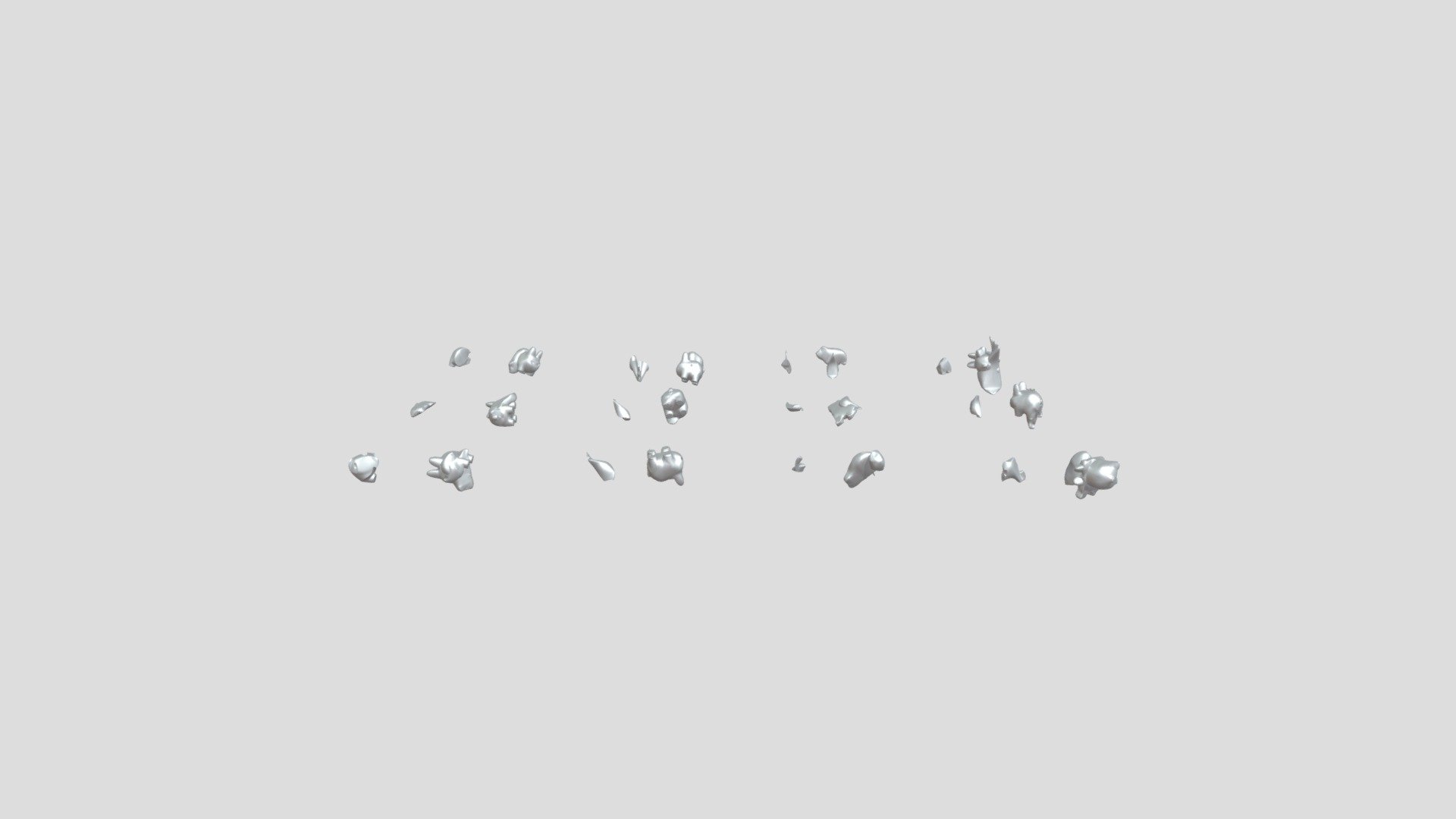 24 3D iterations estranged objects