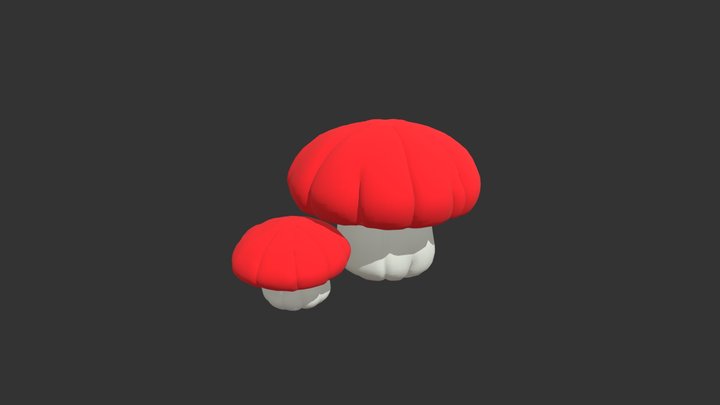 Cartoon Mushroom 3D Model