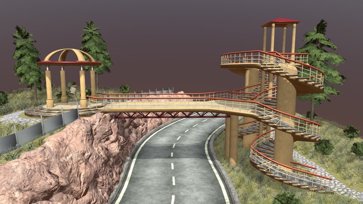 Bridge With Environment 3D Model