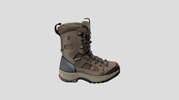 military tactical boot 3D Model