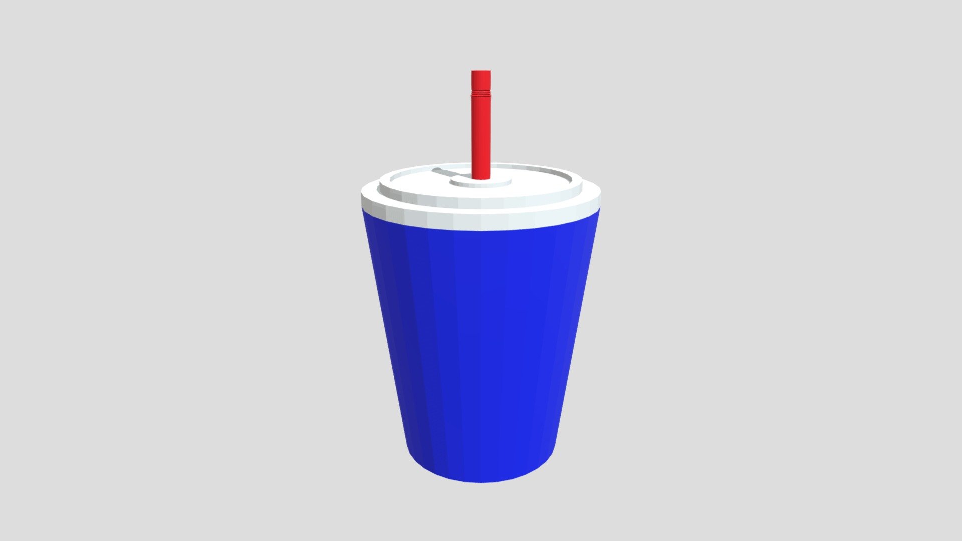 Simple Low Poly Fast Food Cup