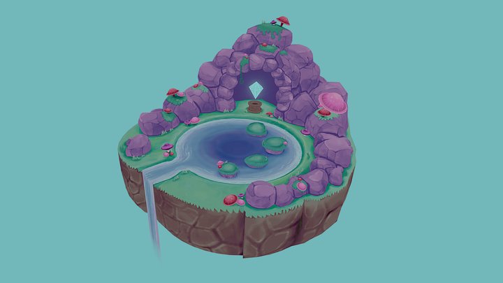 Rock Island 3D Model