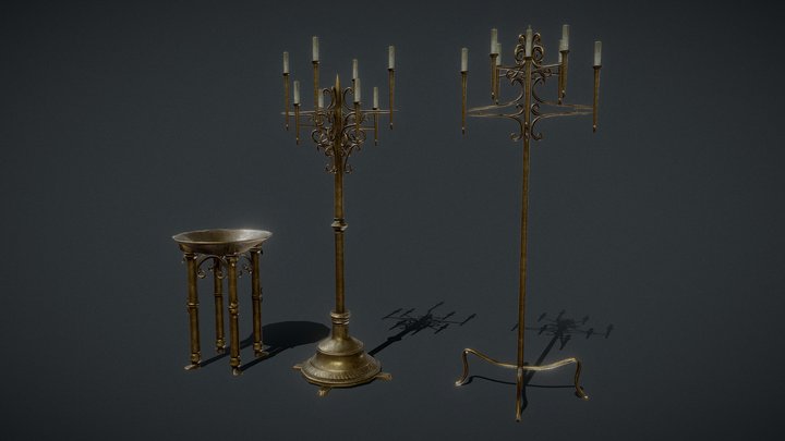 Gondor Citadel Brazier & Candle Holder 3D Model