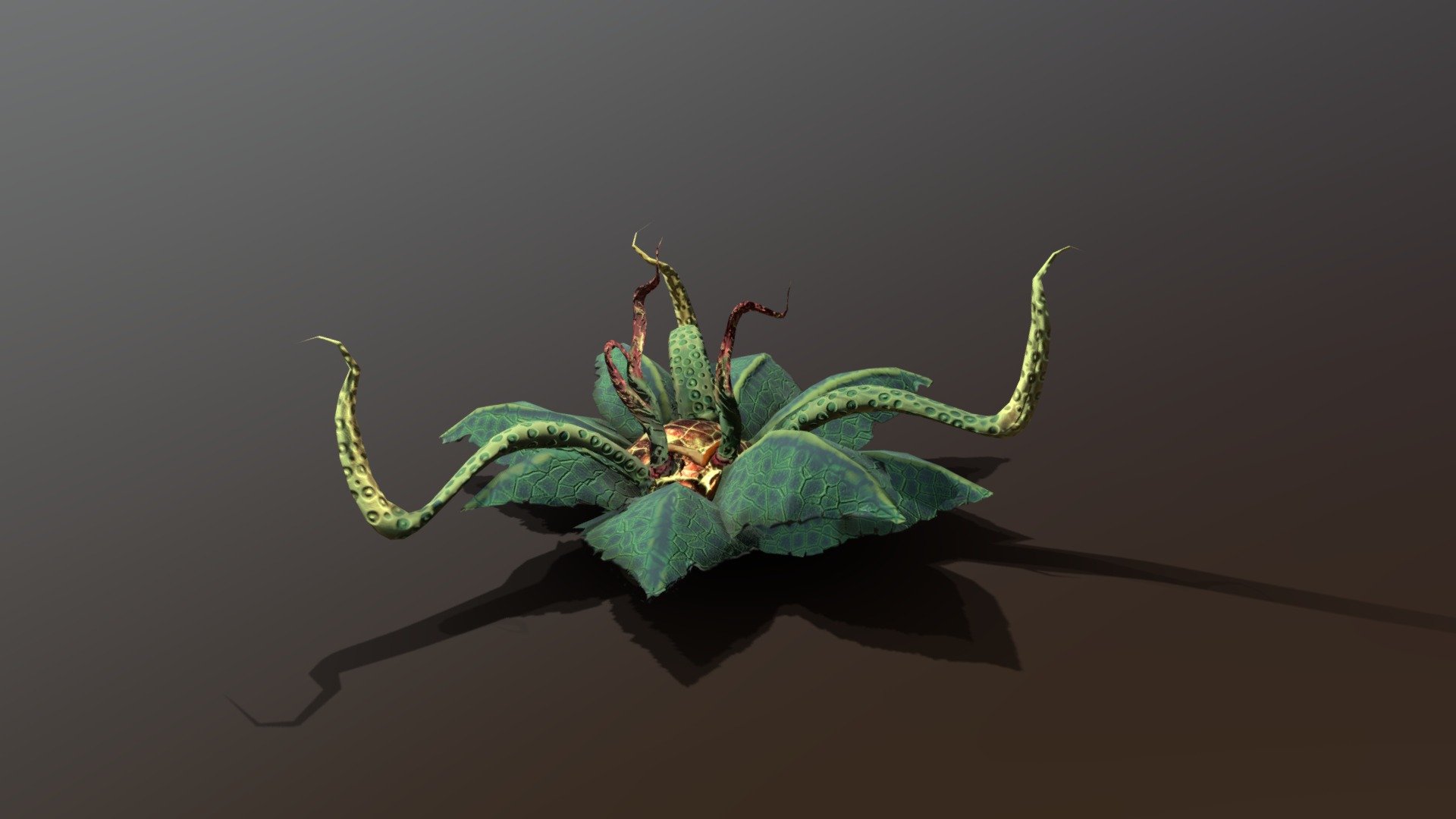 Tentacle Plant - Download Free 3D model by meowskie (@meowskie