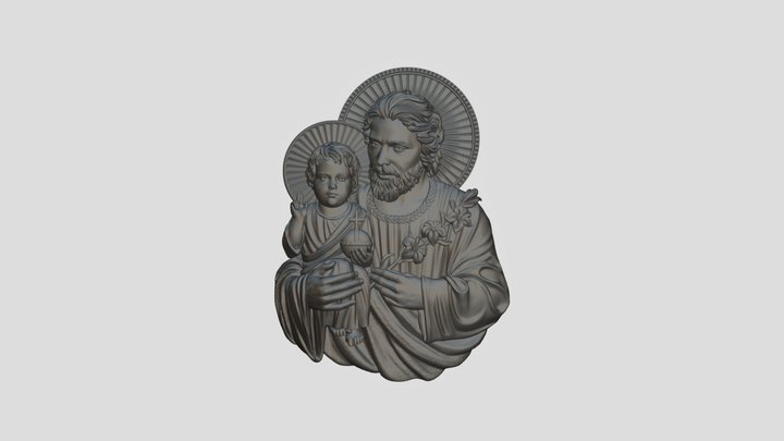 saint-joseph-with-baby-jesus-3d-model-obj-stl 3D Model