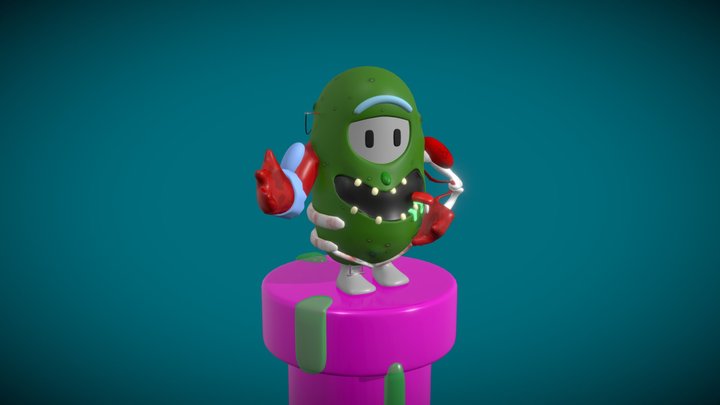 Fall Guys : Pickle Rick 3D Model